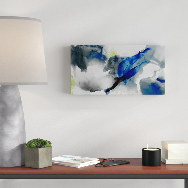 « éphémère i », peinture sur toile tendue, H 10 po x l 19 po x p 2 po