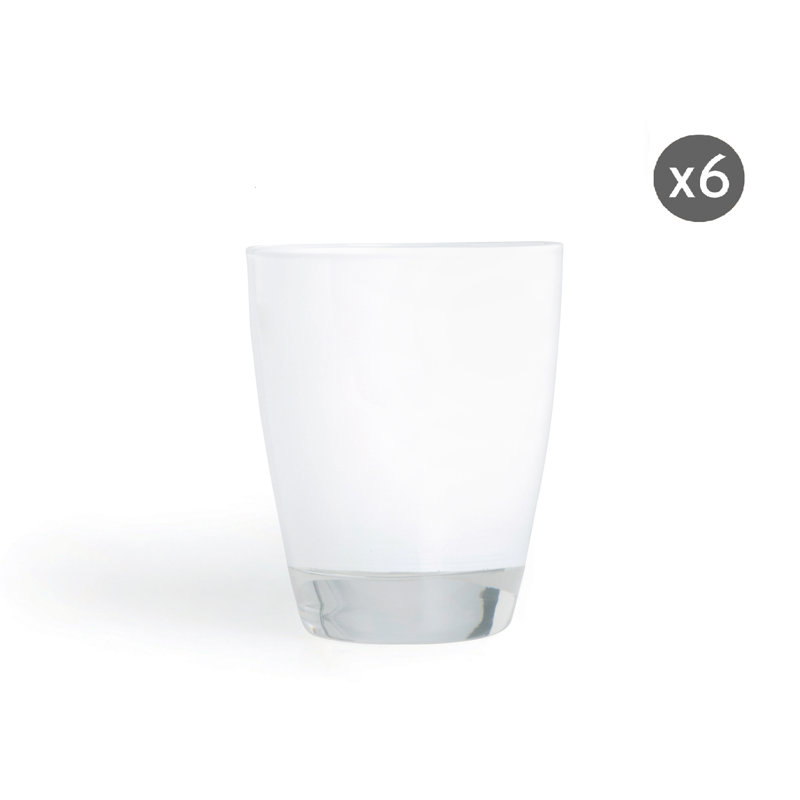 300ml Drinking Glass Set, White