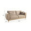 Ensemble de salon 2 pièces de style contemporain avec revêtement en bois et or pour une maison luxueuse-108041170