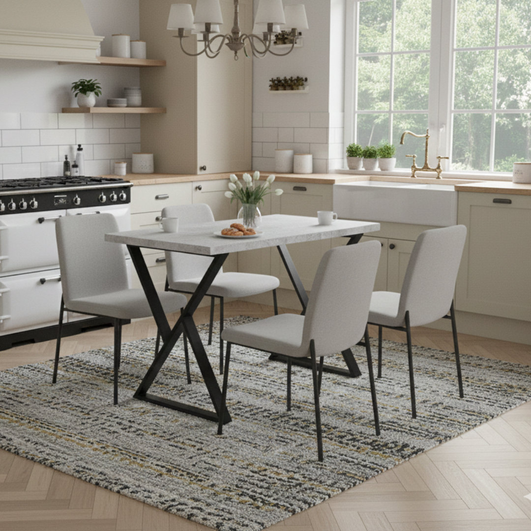 Metal Base Dining Table