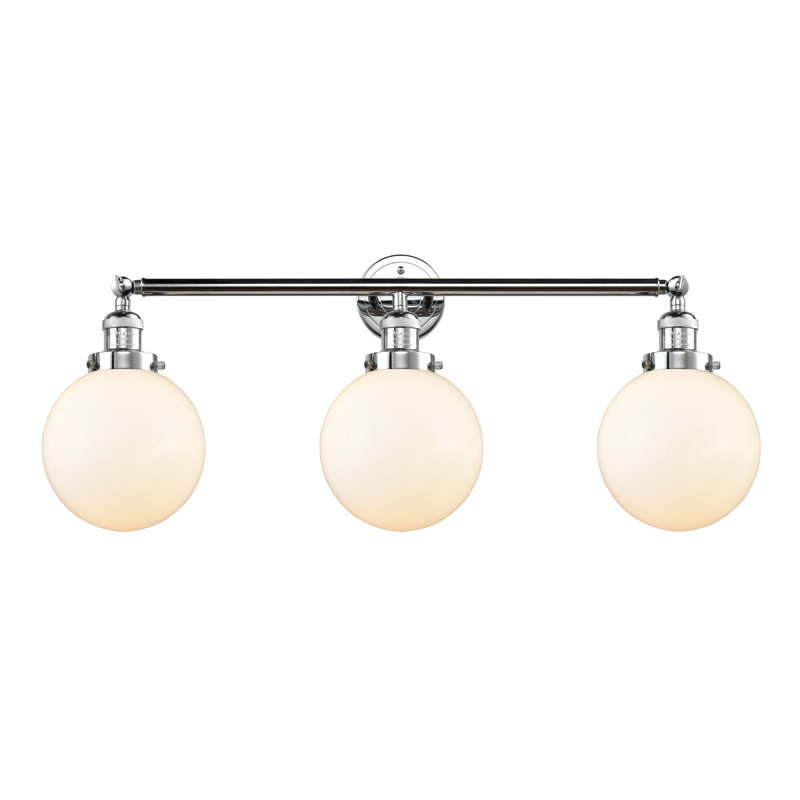 Lorri 3 - Light Vanity Light, Matte White, Incandescent, Polished Chrome