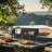 3-Burner High Pressure Propane Outdoor Stove with Removable Side Shelves and Windscreen