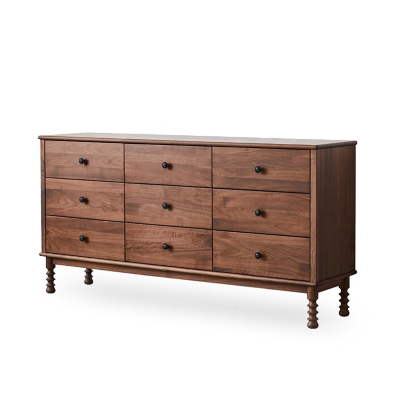 Brown Solid Wood Accent Cabinet