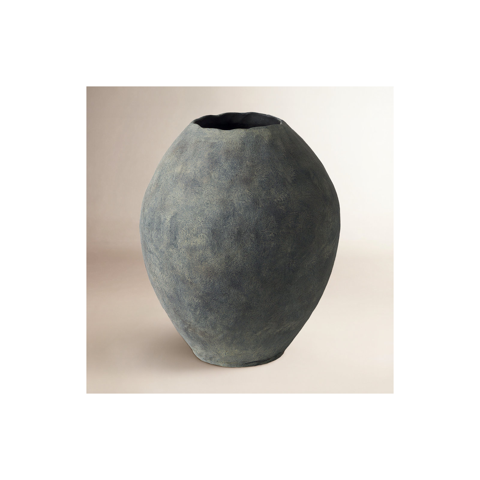 Aisling Handmade Ceramic / Porcelain Floor Vase, 23.4" H x 19.7" W x 19.7" D, Gray