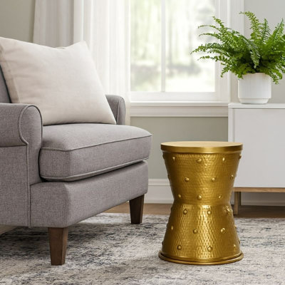 Tabouret en aluminium antique