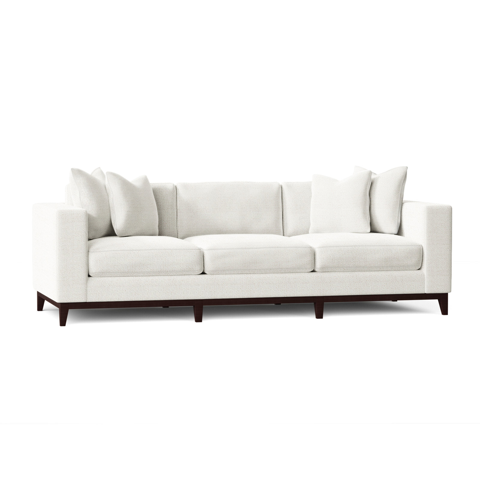 Noel 100" Square Arm Sofa, Mocha, Taupe Velvet 1667-012