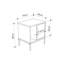 Lincolnville 45cm W Particle Board / Chipboard Bedside Table-1827366871