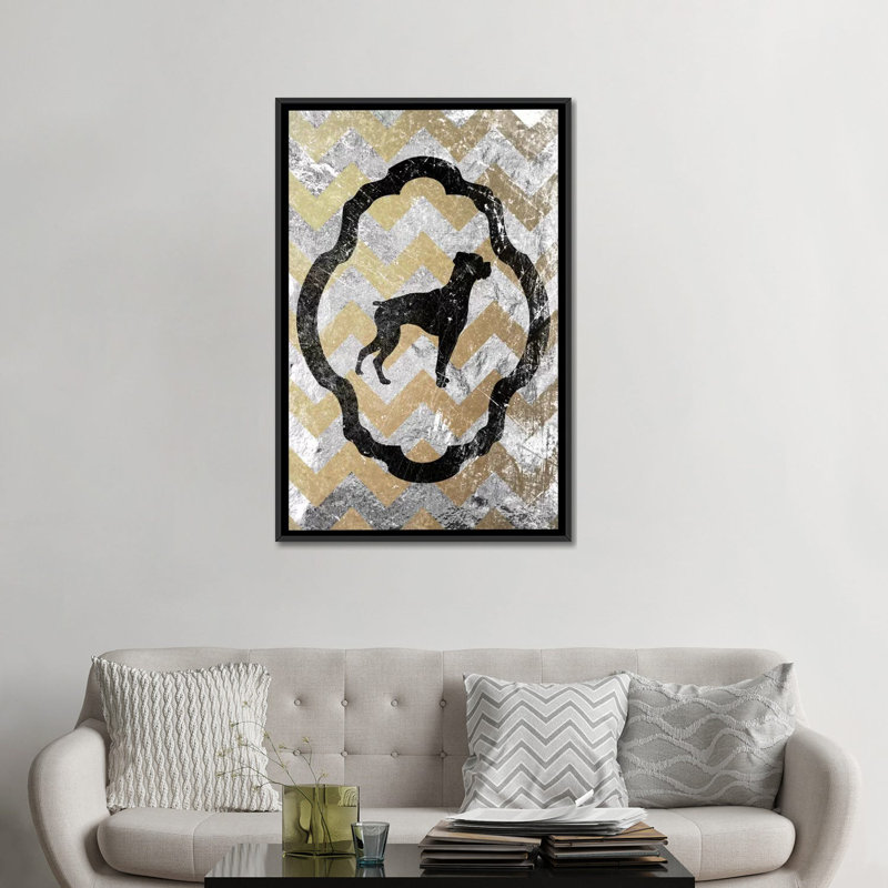 « boxer », reproduction d’impression sur toile tendue "5by5collective, H 48 po x l 32 po x P 1,5 po, Toile avec cadre noir
