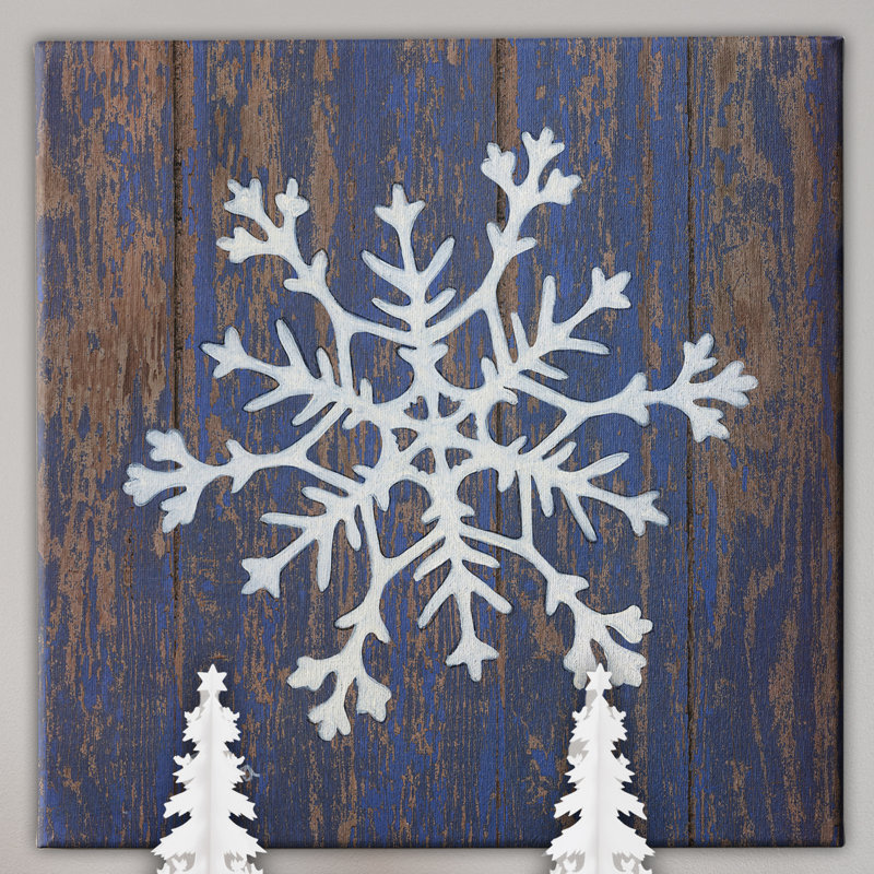 " Stencil Snowflake " by Janet Brignola Tava, 24" H x 24" W x 1.5" D