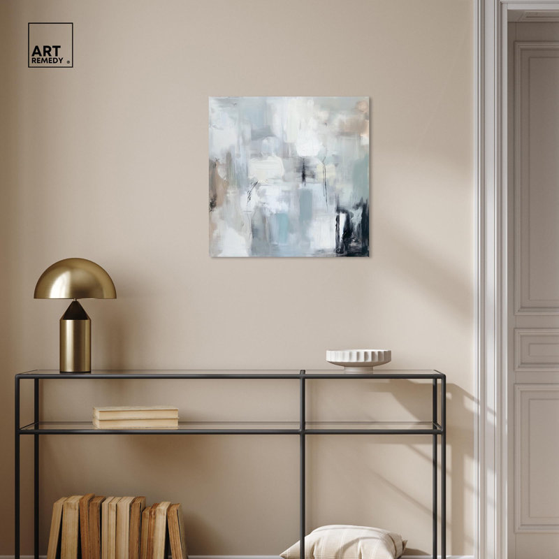"Moonlit Veil II" par Minimal Abstracts par Art Remedy, Toile tendue, H 20 po x l 20 po x P 1,5 po