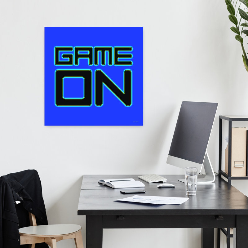 «Game On», art mural contemporain, H 18 po x l 18 po