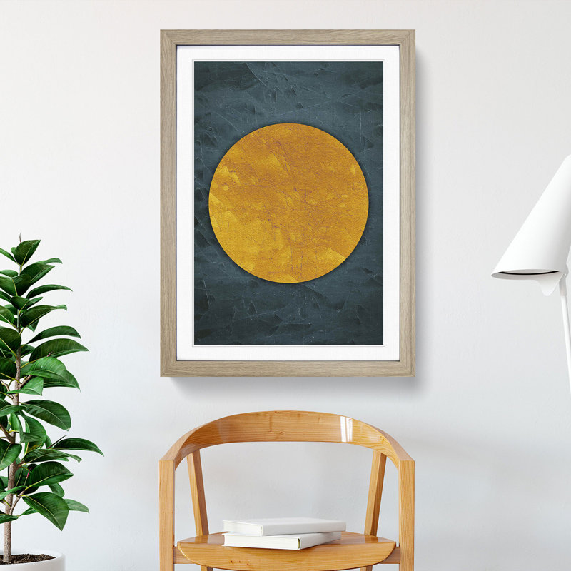 The Sun A1 - Framed Print, Oak, 48cm H x 36cm W x 2cm D