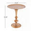 Table de bout ronde dorée en métal rétro, fabriquée à la main, d'une hauteur de 29,3 po
