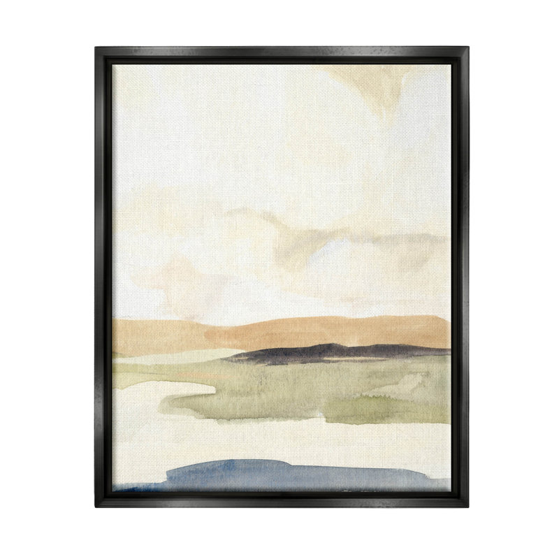 Paysage de rivière champêtre, art giclée par Annie Warren, H 21 po x l 17 po x P 1,7 po, Cadre flottant noir de jais
