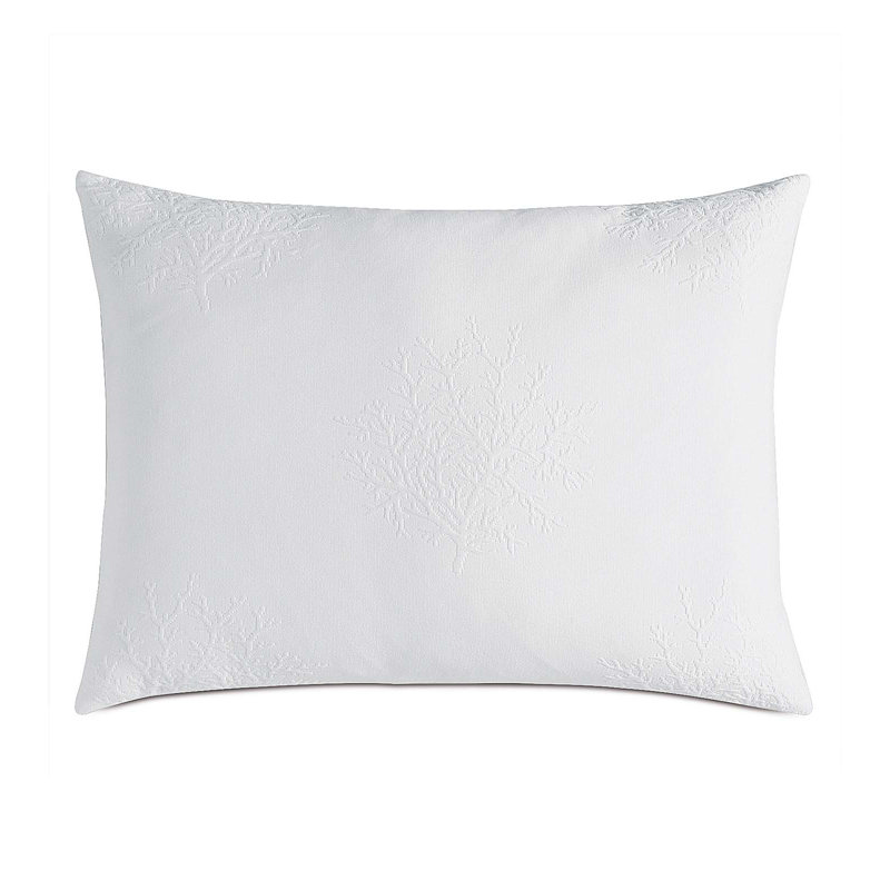 Taie décorative Delray Matelasse, Européen, Blanc
