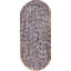 Tapis multicolore en laine tressé antique