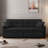 3 In 1 Convertible Sleeper Sofa Bed With Reclining Backrest, Pillows And Side Pockets-587081247