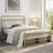 Dravin Metal Platform Bed Frame with Vintage Headboard and Footboard-790985213-779075233