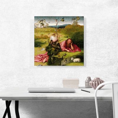 «Saint John the Baptist in the Wilderness 1489» par Hieronyme Bosch - reproduction d'art sur toile tendue