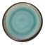 Lot de 6 assiettes creuses rondes ondulées en porcelaine Midori Kannyu Blue Sky verte, 23 cm de diamètre