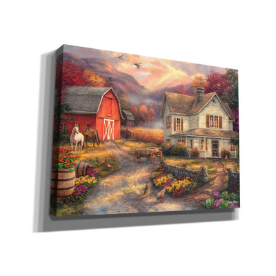 «Relaxing on the Farm» par Chuck Pinson, art mural sur toile