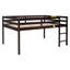 Lit mezzanine avec échelle en bois massif-1296507188