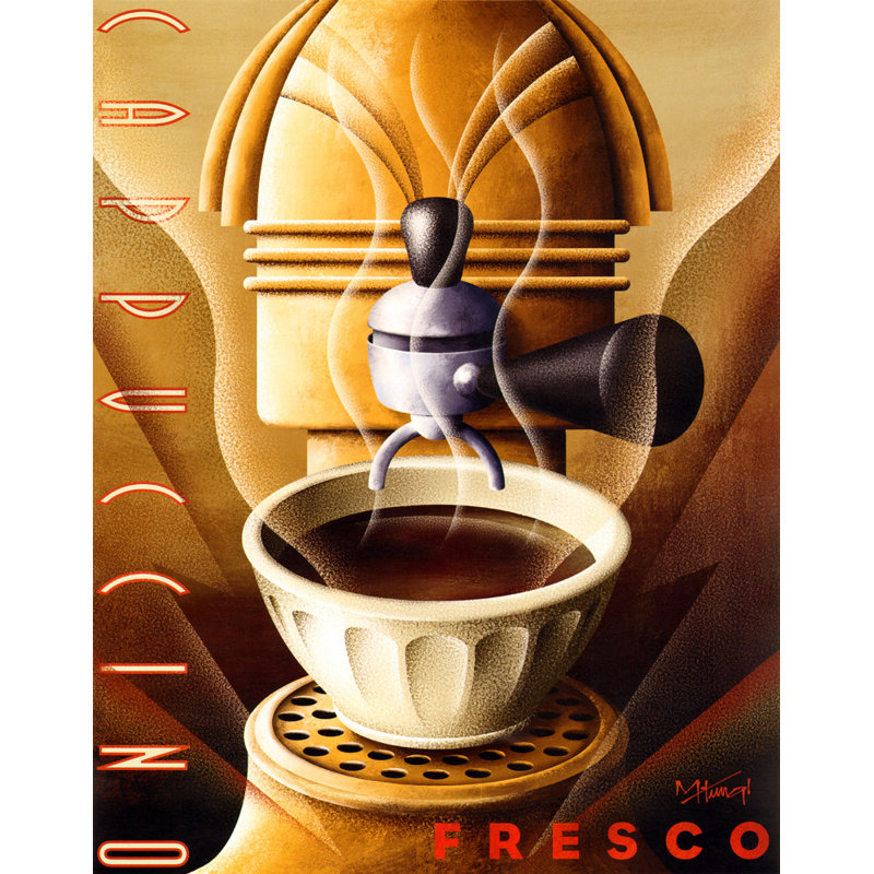 Fresque cappuccino, H 18 po x l 14 po