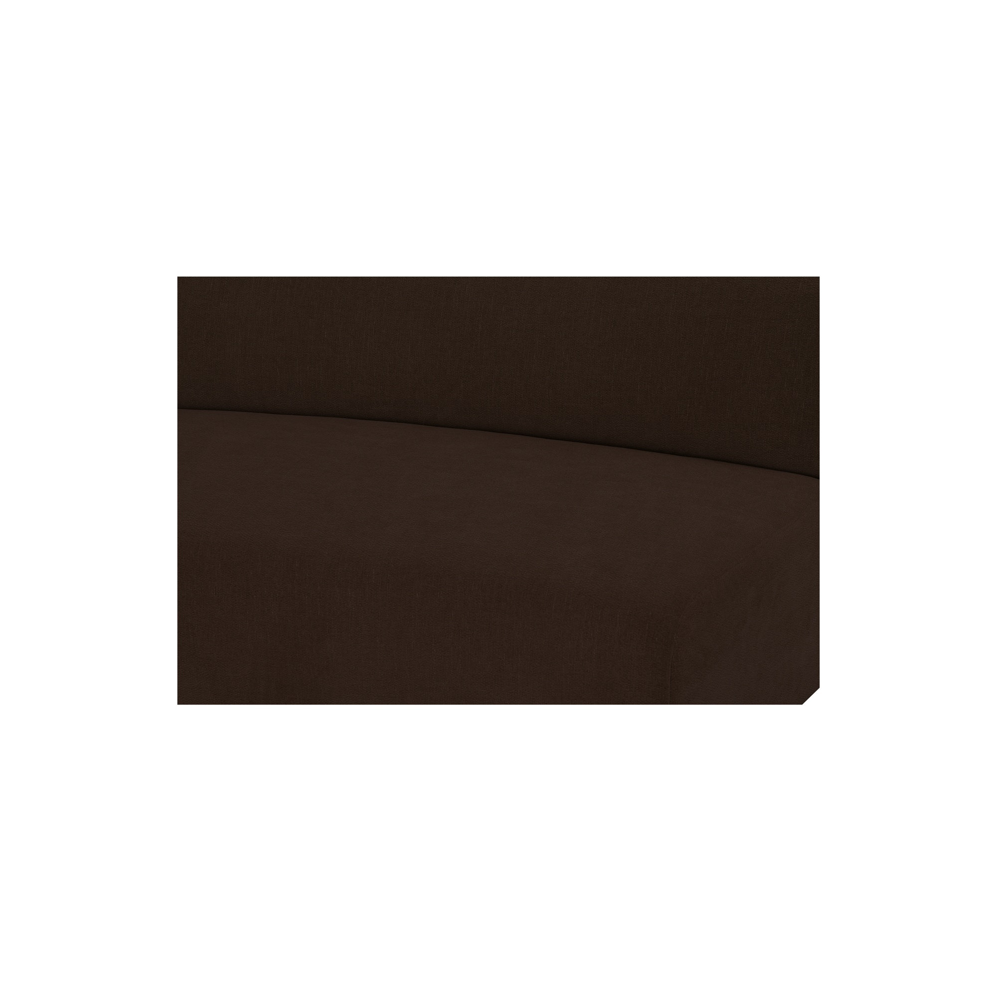 REMI Concave Modular Sectional, Brown Polyester, 28.3" H x 161.4" W x 39" D