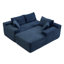 Canapé modulaire de 105 po, canapé modulaire Cloud avec assise profonde, canapé modulaire moderne en L avec méridienne, fauteuils rembourrés pour la chambre du salon, sans assemblage, (BLEU)