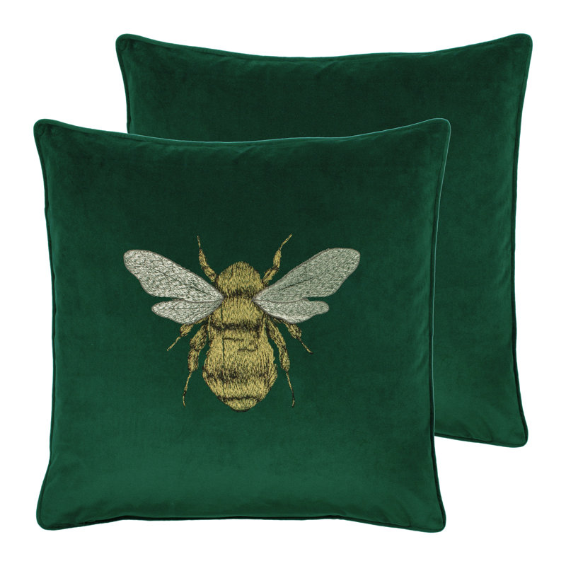 Hortus Square Scatter Cushion, Emerald