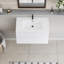 Meuble-lavabo flottant 36 po avec lavabo, meuble-lavabo mural moderne 36 po avec lavabo en résine et tiroirs à fermeture en douceur, blanc brillant 24V11-36GW
