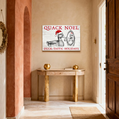 Canard avec chapeau de père Noël et miroir Quack Noel Duck Tastic