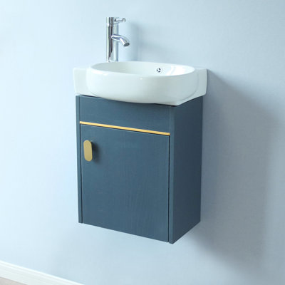 Ensemble de meuble-lavabo mural simple 17 po Detjon