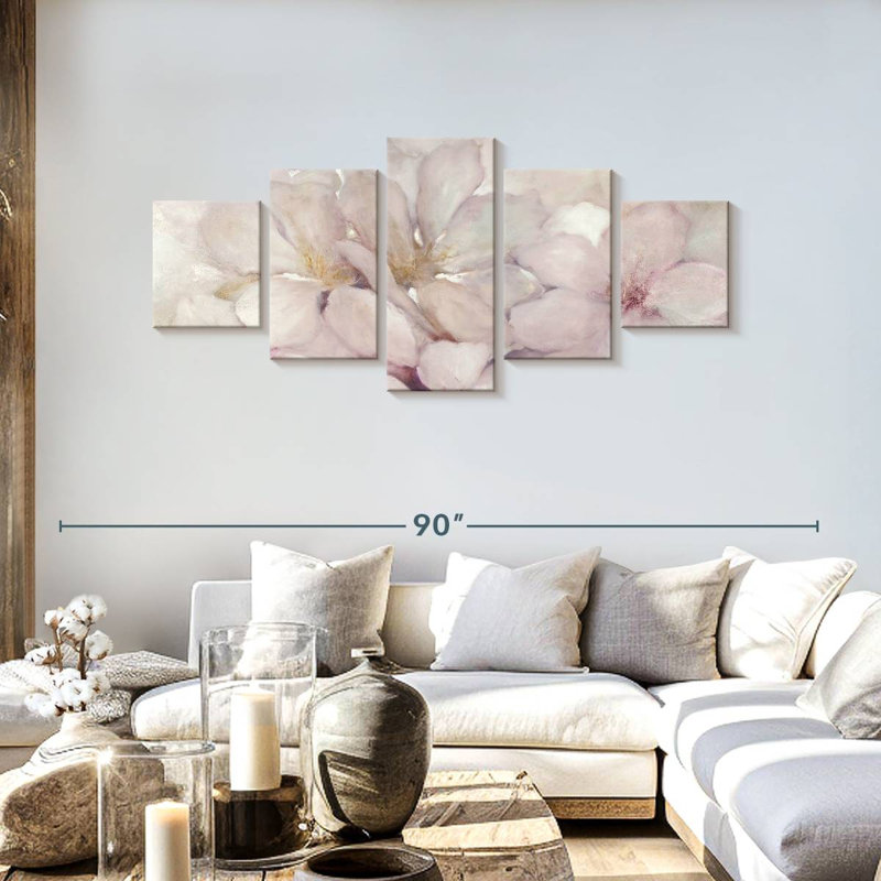 Fleurs de pommier, H 30 po x l 68 po