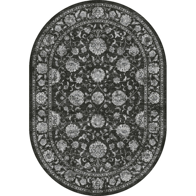 Tapis crème/gris oriental Attell, Ovale 2 pi 7 po x 4 pi 7 po