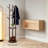 Heavy-Duty Solid Wood Coat Rack With 360-Degree Rotation, 9 Hooks And 3 Shelves For Entryway, Hallway, And Bedroom Organization-2032375920