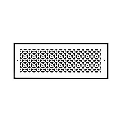  AIR RETURN 6"x20" Duct Opening | Heavy Cast Aluminum Air Grille (8"x22" Overall) | Powder Coated