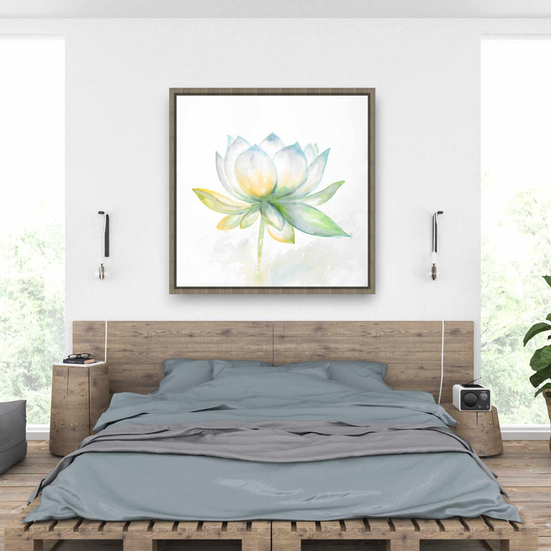 Toile de chambre à coucher avec fleurs de lotus | Décoration intérieure