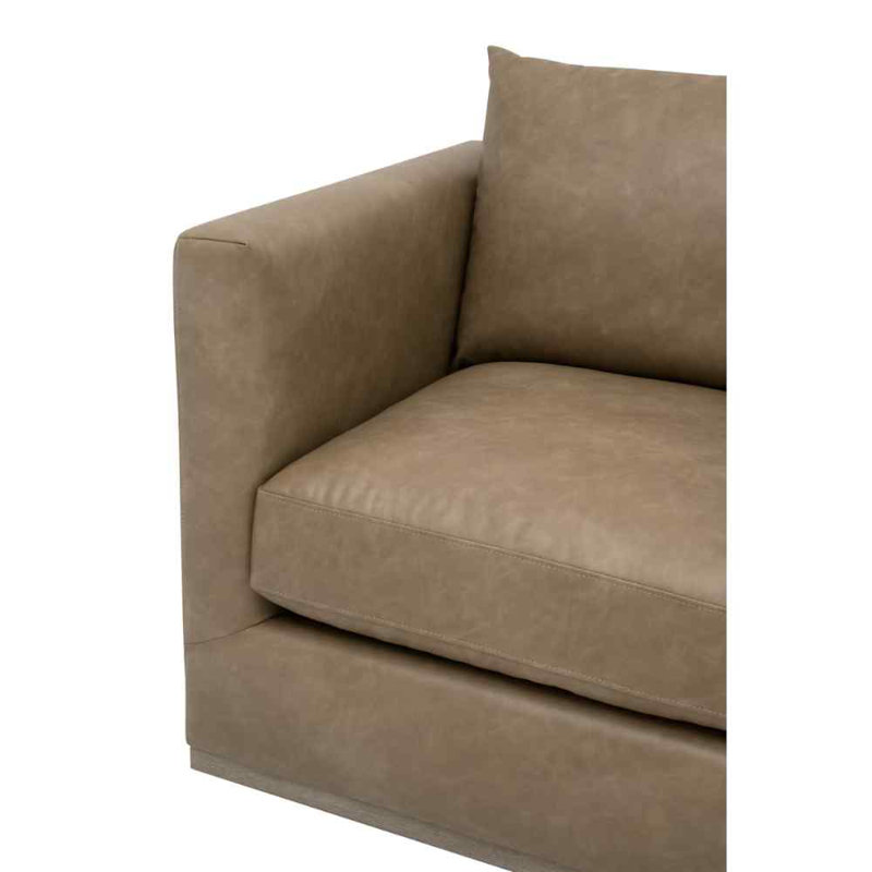 Fauteuil club pivotant en cuir Siena