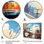 «City Cleveland Popart», reproduction sur toile-2003370103-2003370100