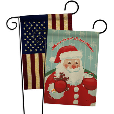 Double Sided 18.5'' H x 13'' W Polyester Christmas Garden Flag