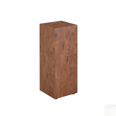 Premium Burl Walnut Veneer MDF Cube Table, Height Adjustable for Versatile Use in Living Rooms and Bedrooms