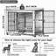 Cage d'intérieur pour chien avec roulettes et 2 portes