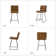 Brely Upholstered Counter Stool with Metal Frame