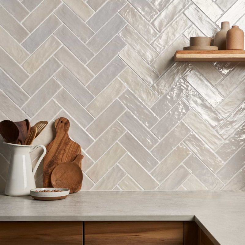 Montauk 2x8 Mixed Finish Ceramic Tile, Sand Dune