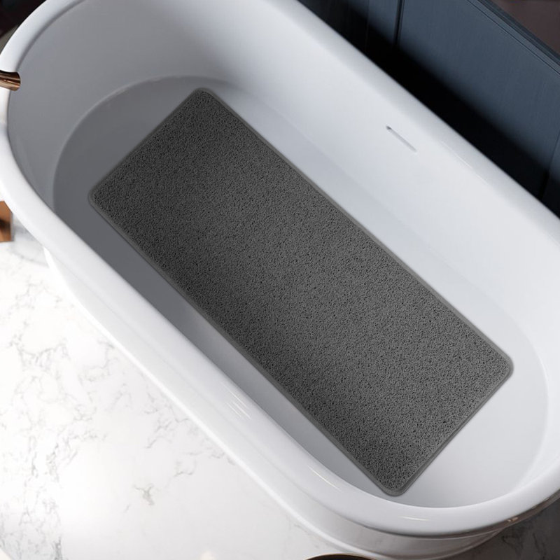 Tapis de bain Fedelina avec envers antidérapant, gris