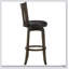 Chaise de bar pivotante en cerisier foncé Decker avec siège confortable et finition élégante