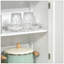 Petit buffet avec huche, garde-manger à 4 portes, armoire de rangement autoportante avec tablette réglable pour la salle à manger, le salon