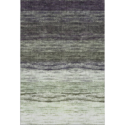 Premium Machine Washable Prisco Green Rug