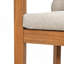 Tabouret d'extérieur en bois de teck avec coussin, ensemble de 2